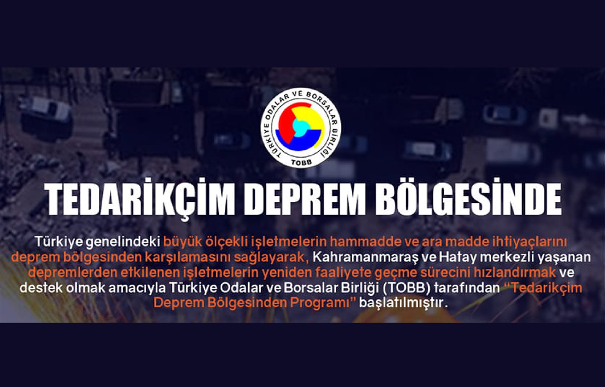 Tedarikçim Deprem Bölgesinden Programı