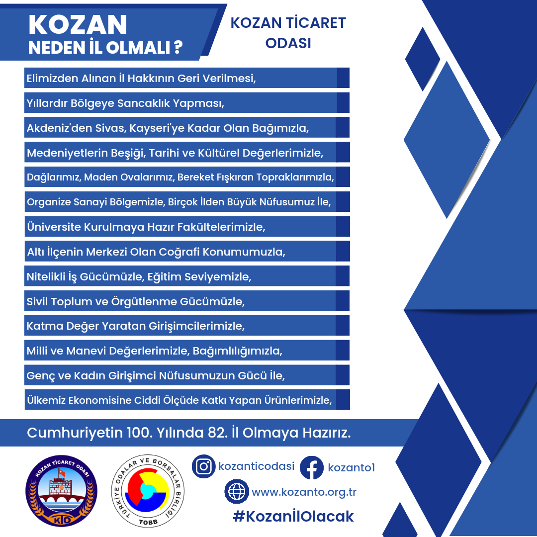 Kozan İl Olmaya Hazır! #KozanİlOlacak