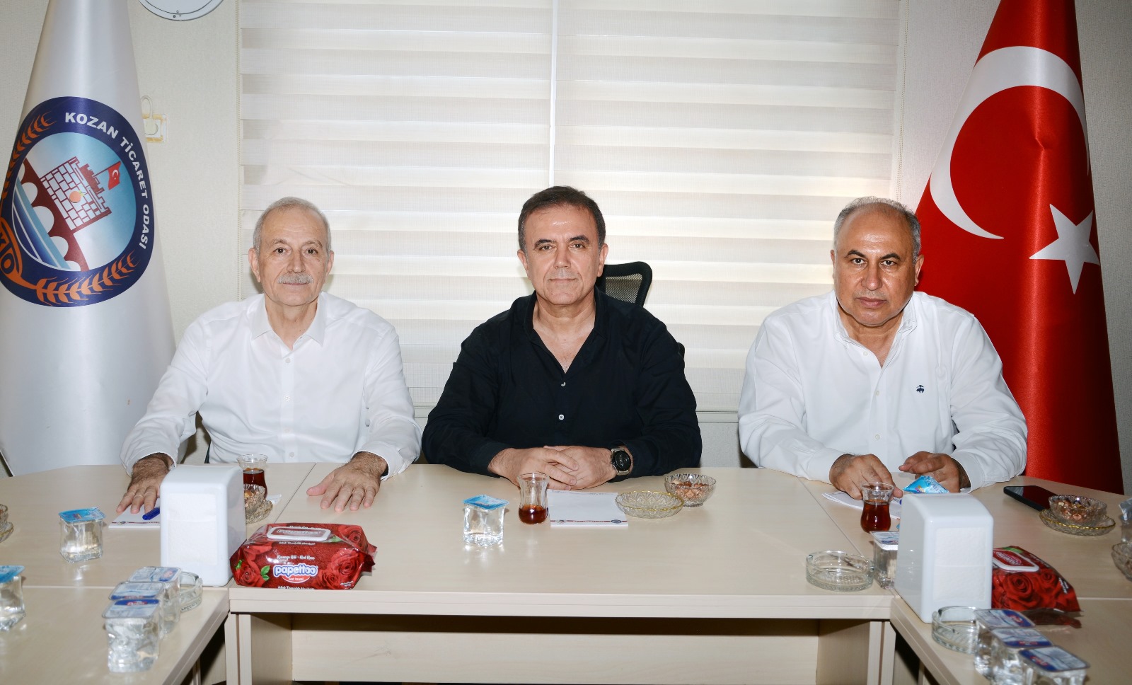 ADANA TİCARET BORSASI VE TOBB YÜKSEK DİSİPLİN KURULU BAŞKANI SAYIN ŞAHİN BİLGİÇ VE MECLİS BAŞKANI SAYIN OSMAN BAĞIŞ ODAMIZI ZİYERETTE BULUNDULAR
