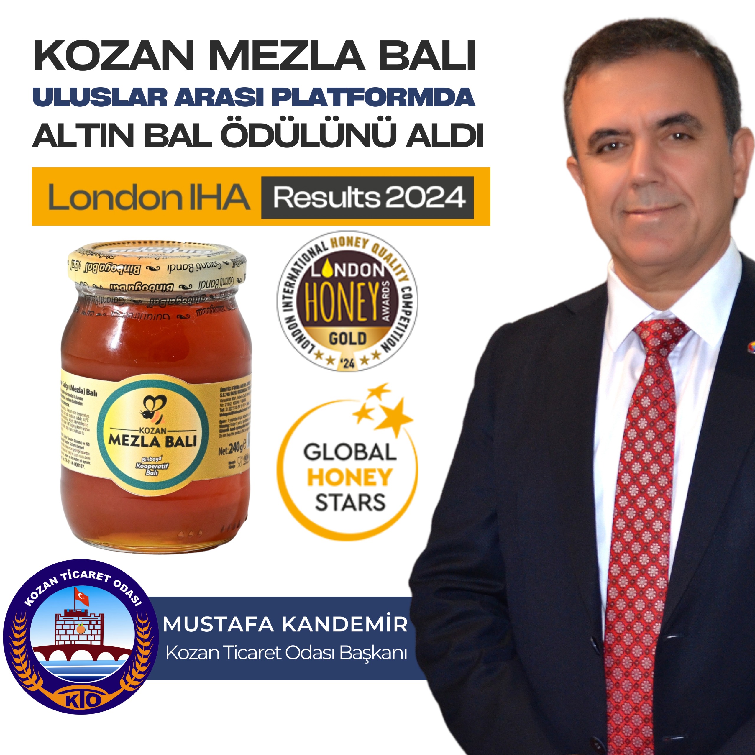 KOZAN MEZLA BALI ULUSLARARASI PLATFORMDA ALTIN BAL ÖDÜLÜNÜ ALDI