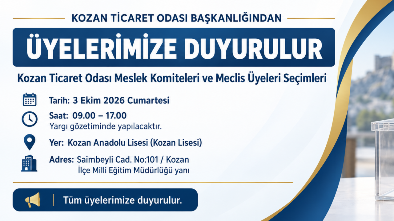 ÜYELERİMİZE DUYRULUR